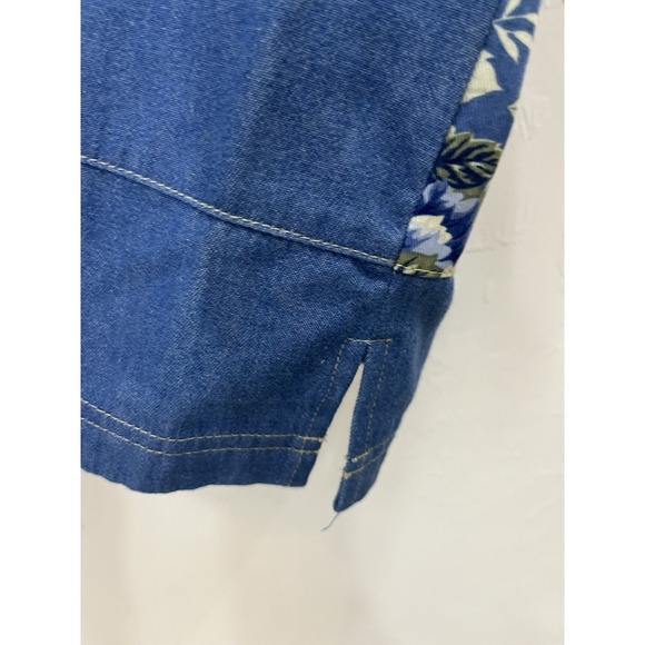 Koret City BluesWomen's  XL Denim Patchwork Embroidered Button Front Shirt - Picture 9 of 14